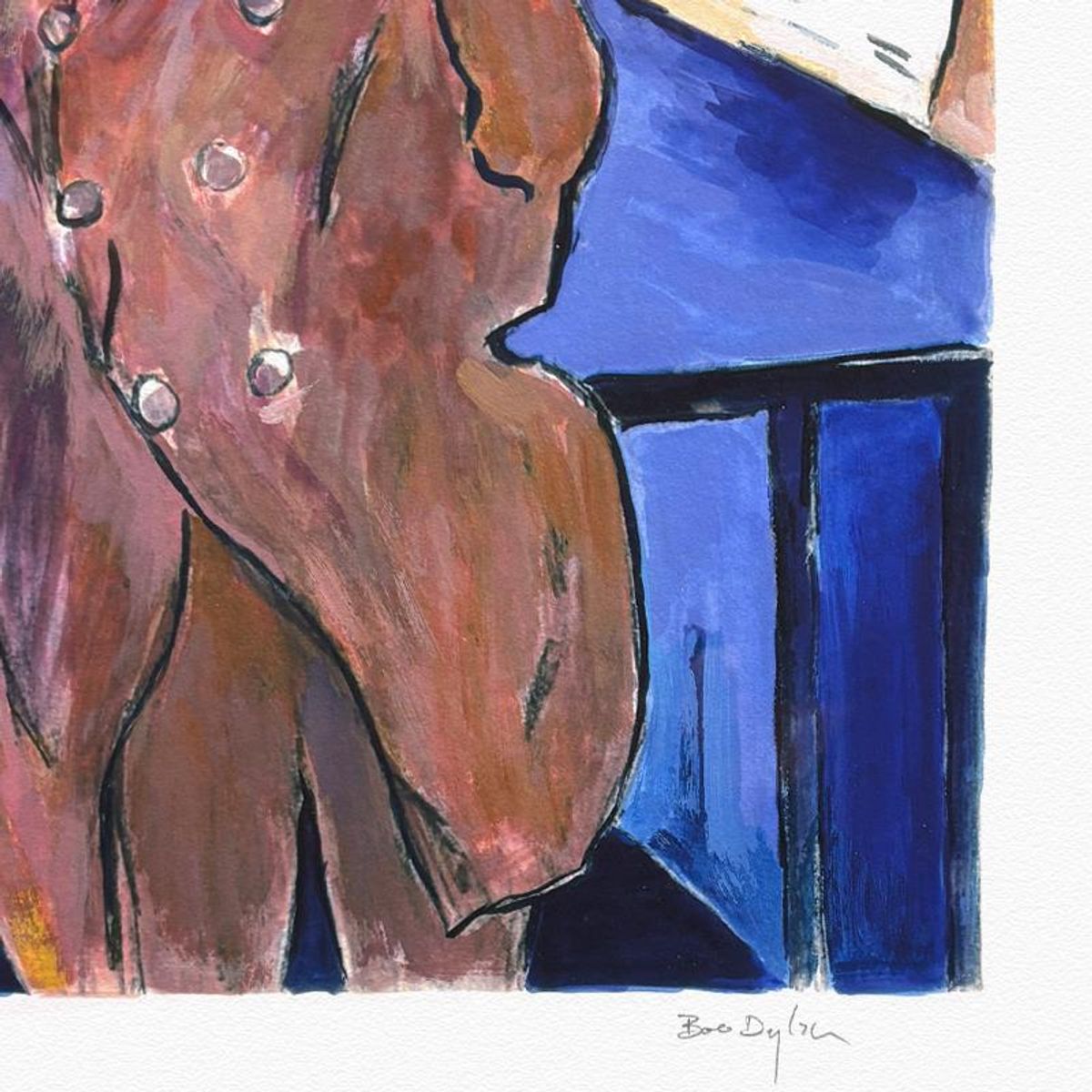 Bob Dylan, "Man on Bridge" Framed Limited Edition, TP Numbered 2/2 and Hand Signed with Letter of Authenticity.