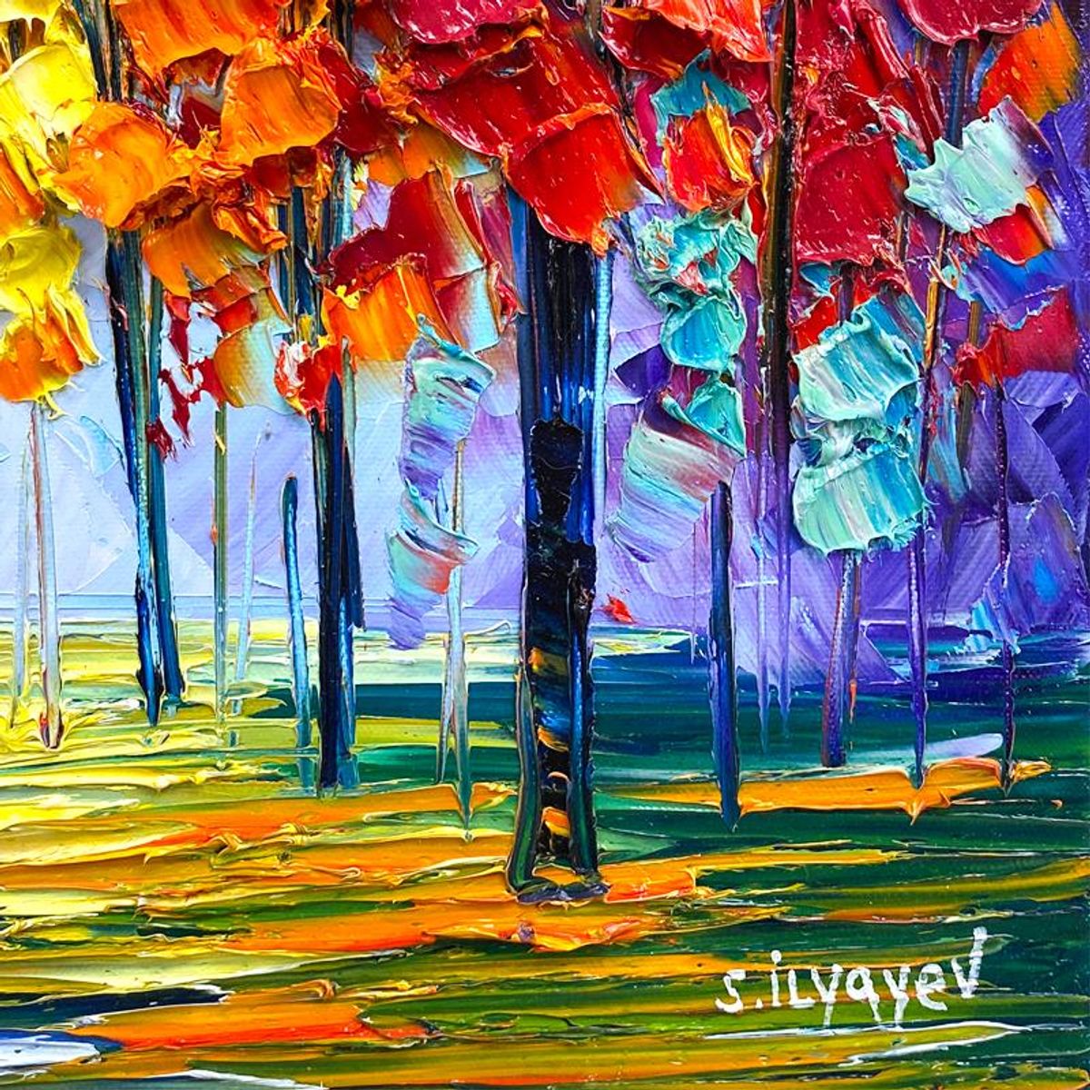 Slava Ilyayev, Framed Original Oil Painting on Canvas, Hand Signed with Letter of Authenticity.