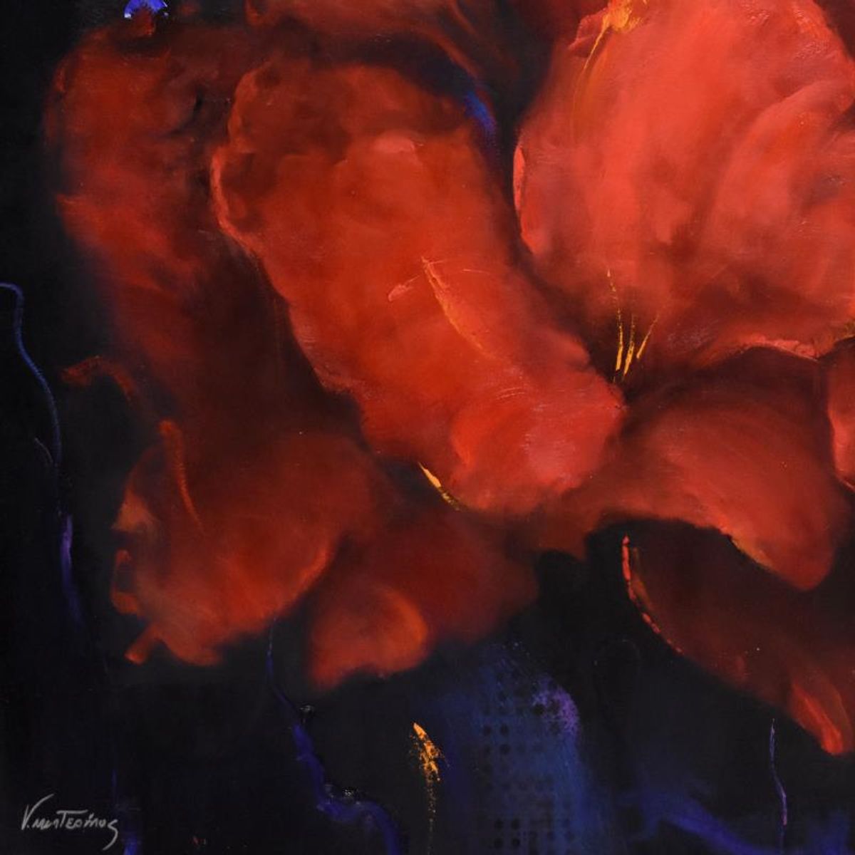 Victoria Montesinos, Original Oil Painting on Canvas (40" x 30"), Hand Signed with Letter of Authenticity.