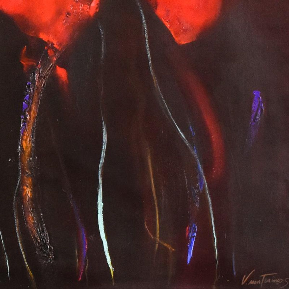 Victoria Montesinos, Original Oil Painting on Canvas (41" x 49"), Hand Signed with Letter of Authenticity.