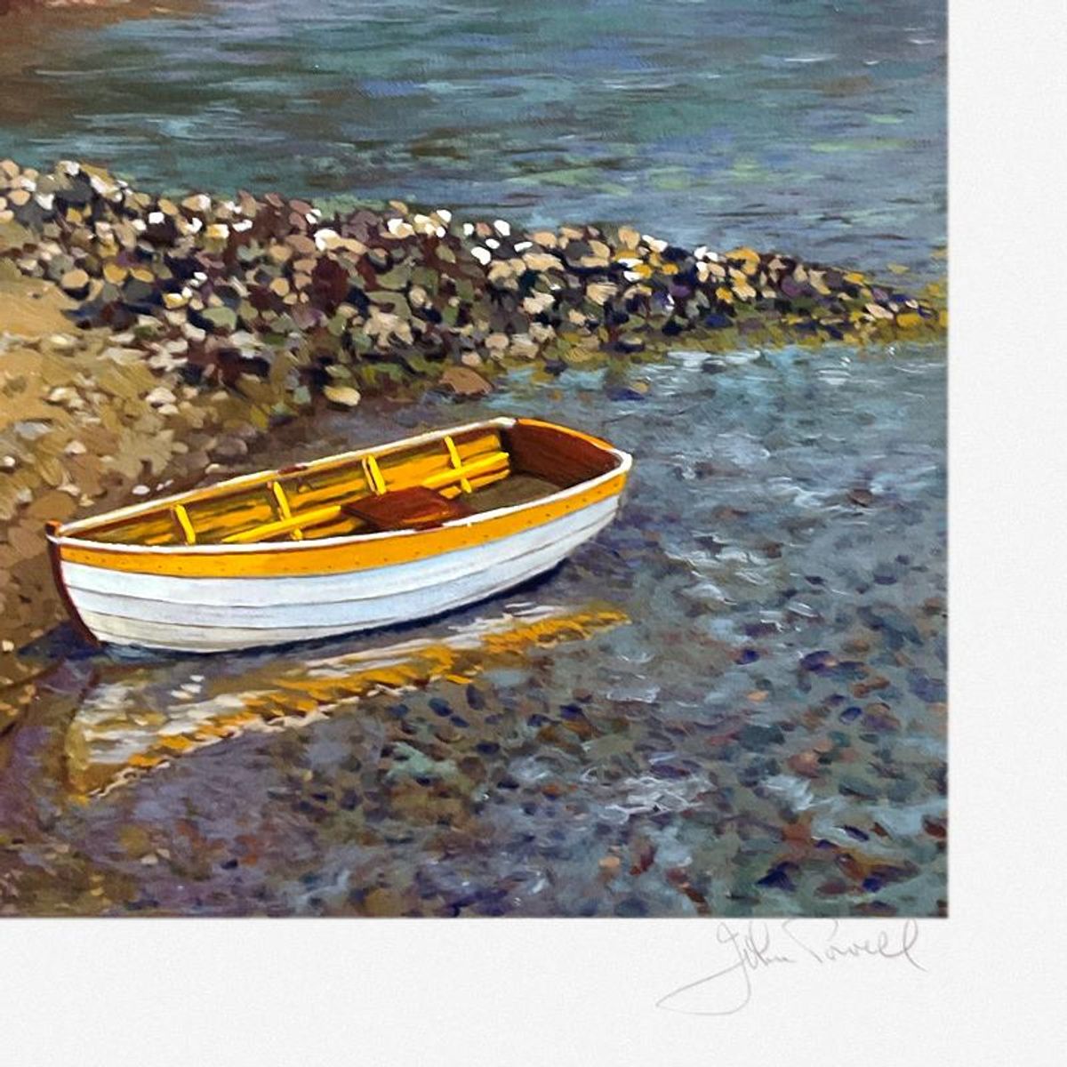 John Powell, "Coastal Shoal" Limited Edition Printer's Proof Serigraph, Numbered 1/21 and Hand Signed with Letter of Authenticity.