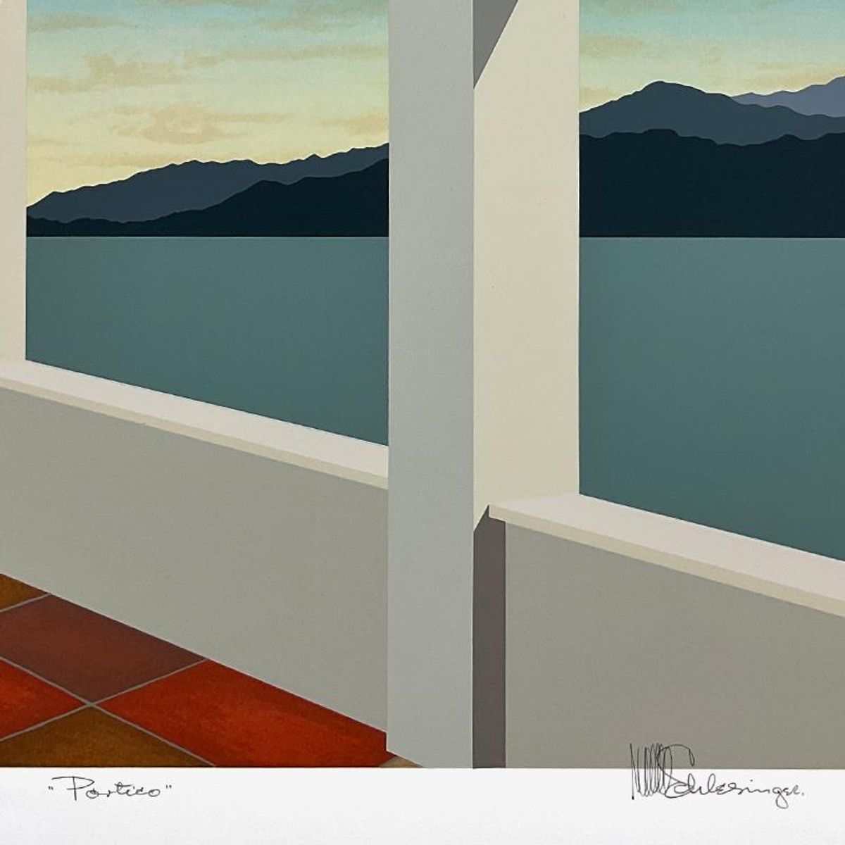 William Schlesinger (1915-2011), "Portico" Limited Edition Serigraph, Numbered 82/215 and Hand Signed with Letter of Authenticity