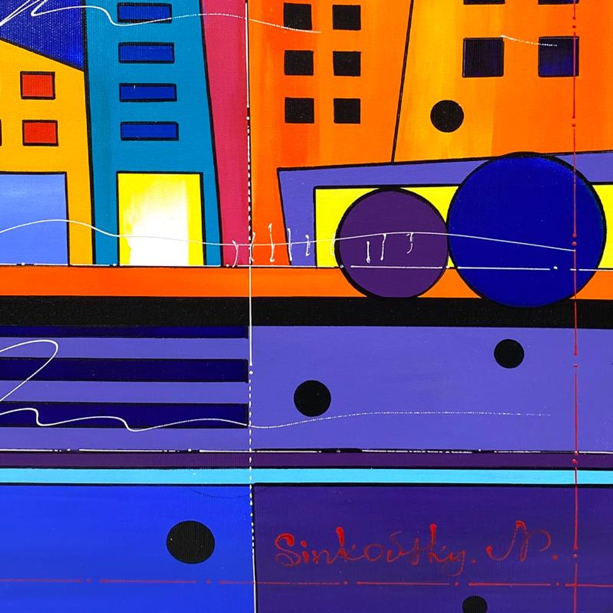 Natalia Sinkovsky, Original Acrylic Painting on Canvas, Hand Signed with Letter of Authenticity