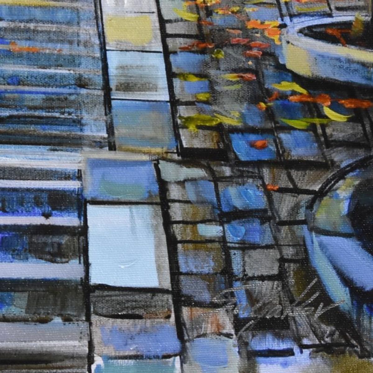 Vadik Suljakov, "Steps Near Montmartre" Hand Embellished Limited Edition on Canvas, Numbered and Hand Signed with Certificate of Authenticity.