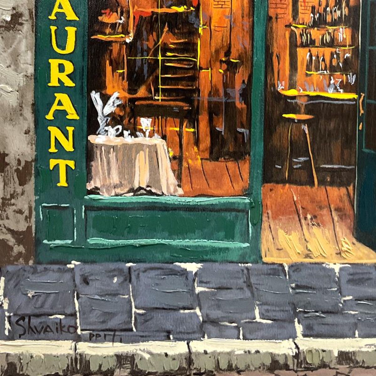 Viktor Shvaiko, "April in Paris" Hand Embellished Limited Edition Printer's Proof on Canvas (38" x 26"), Numbered 1/1 and Hand Signed with Letter of Authenticity.