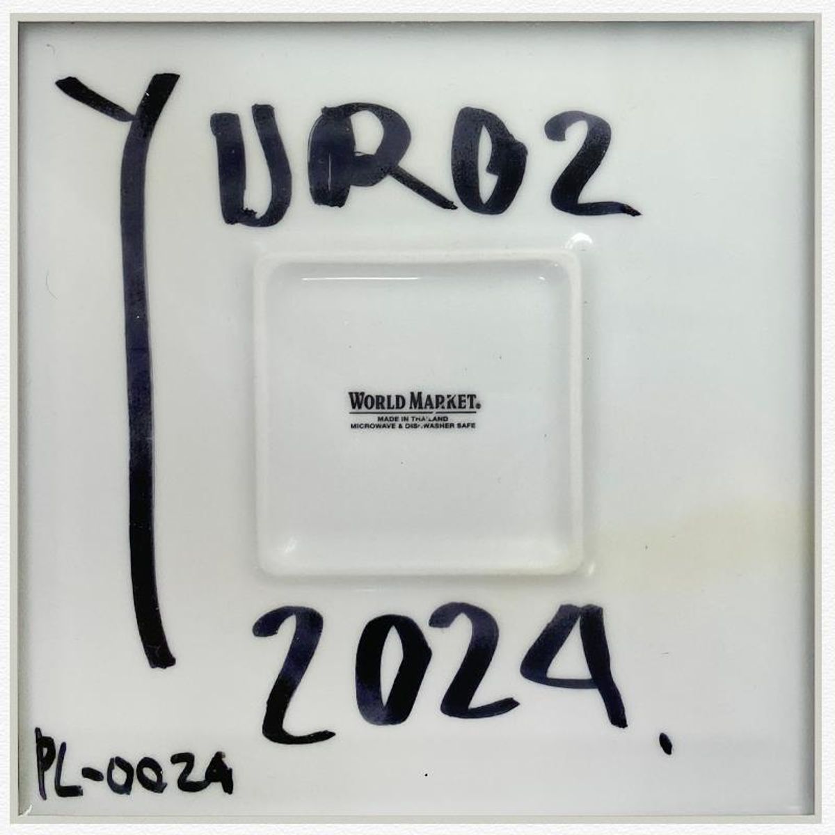 Yuroz, Framed Hand Painted Ceramic Plate, Hand Signed with Letter of Authenticity.
