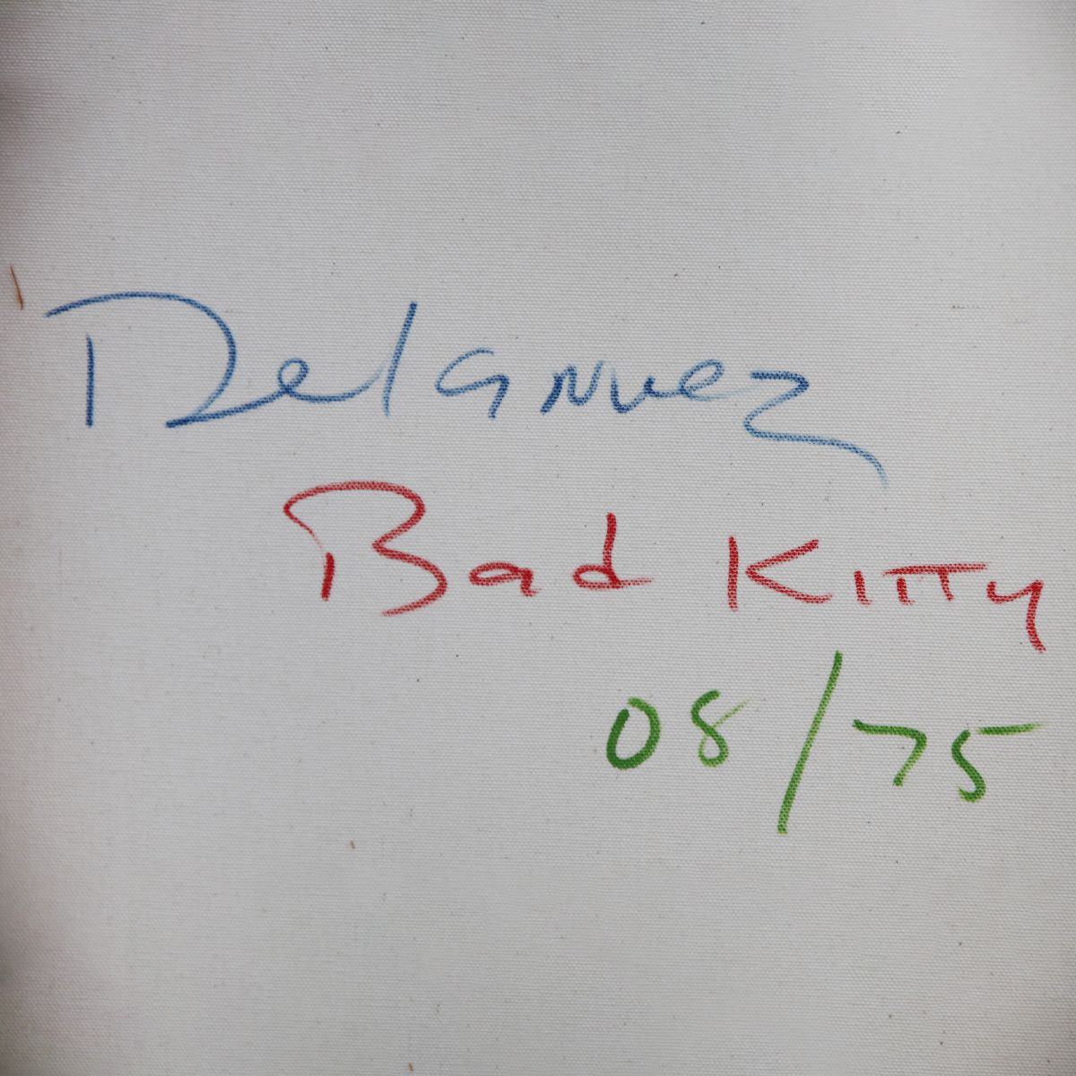 Nelson De La Nuez- Giclee on canvas "Bad Kitty"