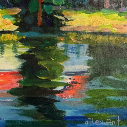 Alexander Antanenka, "Crystal Water" Hand Signed Original Painting on Canvas with Letter of Authenticity.