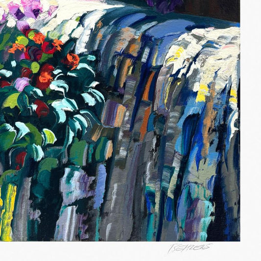 Howard Behrens (1933-2014), "Seaside" Limited Edition Serigraph on Canvas, Numbered and Hand Signed with Certificate of Authenticity.