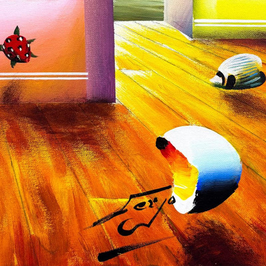 Ferjo, Hand Signed Original Painting on Canvas with Letter of Authenticity.
