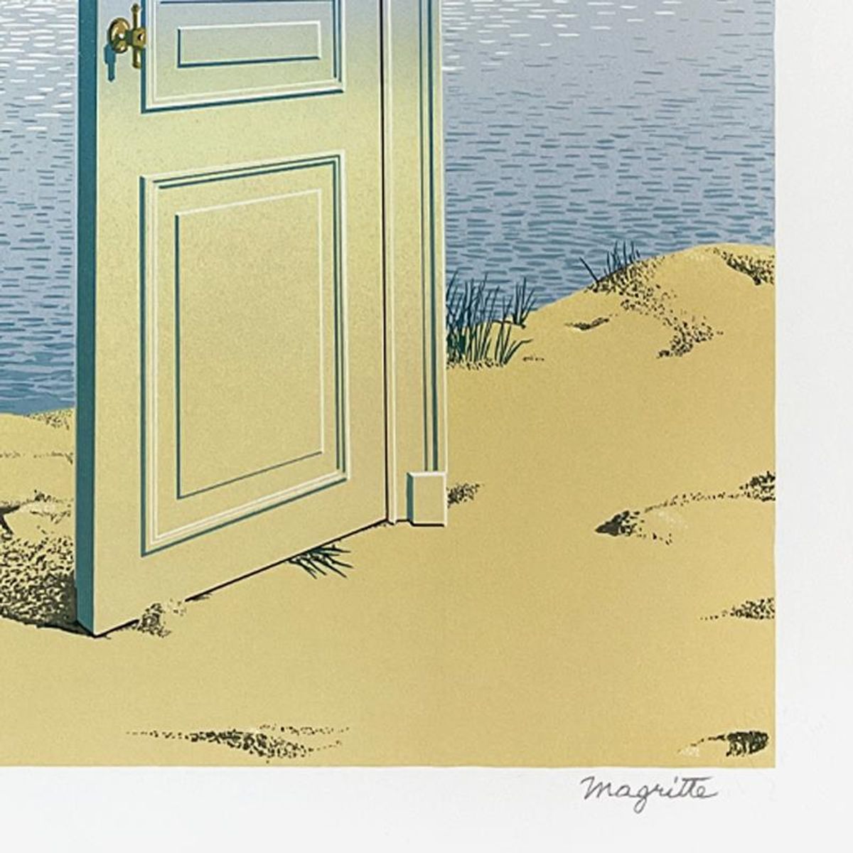 Rene Magritte 1898-1967 (After), "La Victoire" Framed Limited Edition Lithograph, Estate Signed and Numbered 21/275 with Certificate of Authenticity.