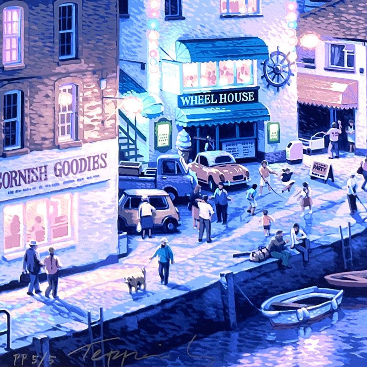 Teppei Sasakura, "Mevagissey" Limited Edition Publisher's Proof on Canvas (18" x 44"), Numbered 5/5 and Hand Signed with Letter of Authenticity.