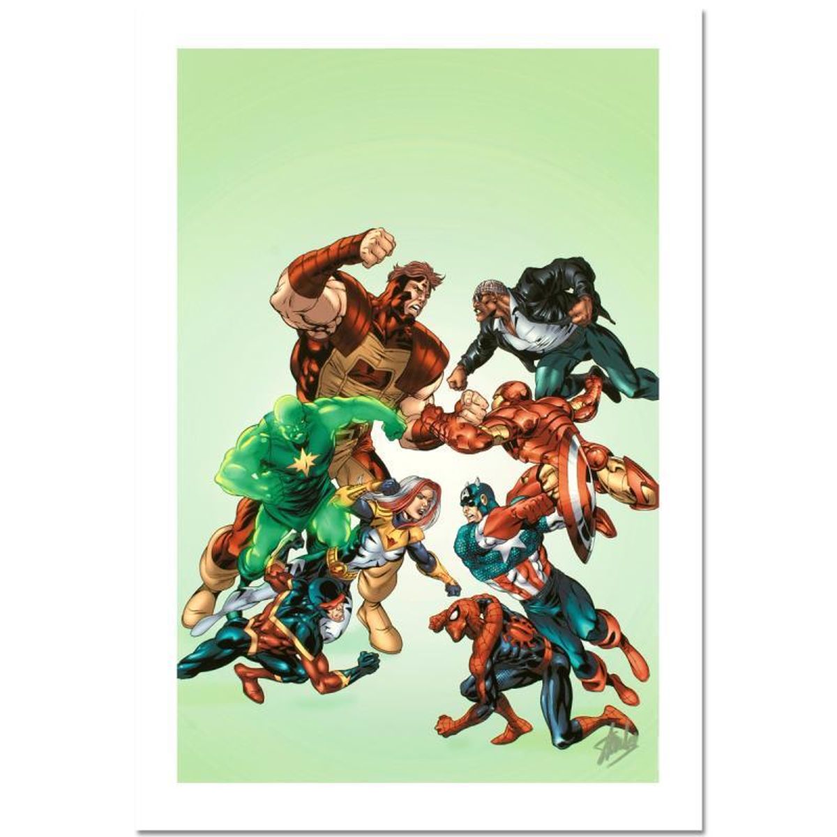 Stan Lee Signed, Marvel Comics Limited Edition Canvas 5/10 "New Thunderbolts #3" with Certificate of Authenticity.