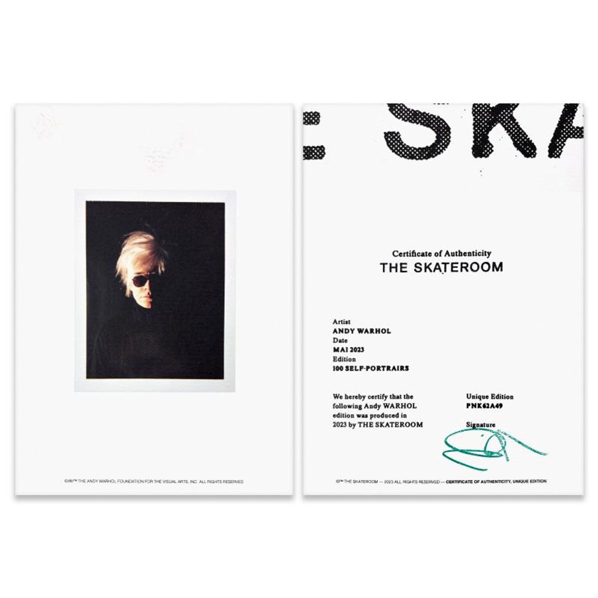 Andy Warhol (1928-1987), "Self-Portrait (Red)" Framed One-of-a-Kind Unique Edition Skateboard, Signed Inverso with Certificate of Authenticity.