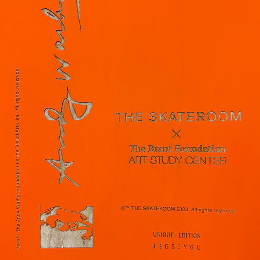 Andy Warhol (1928-1987), "Self-Portrait (Orange)" Framed One-of-a-Kind Unique Edition Skateboard, Signed Inverso with Certificate of Authenticity.