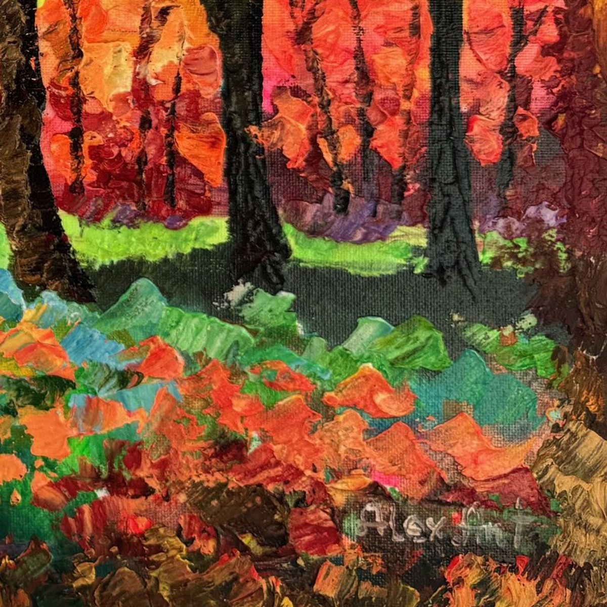 Alexander Antanenka, "The Radiance Of Autumn" Hand Signed Original Painting on Canvas with Letter of Authenticity.