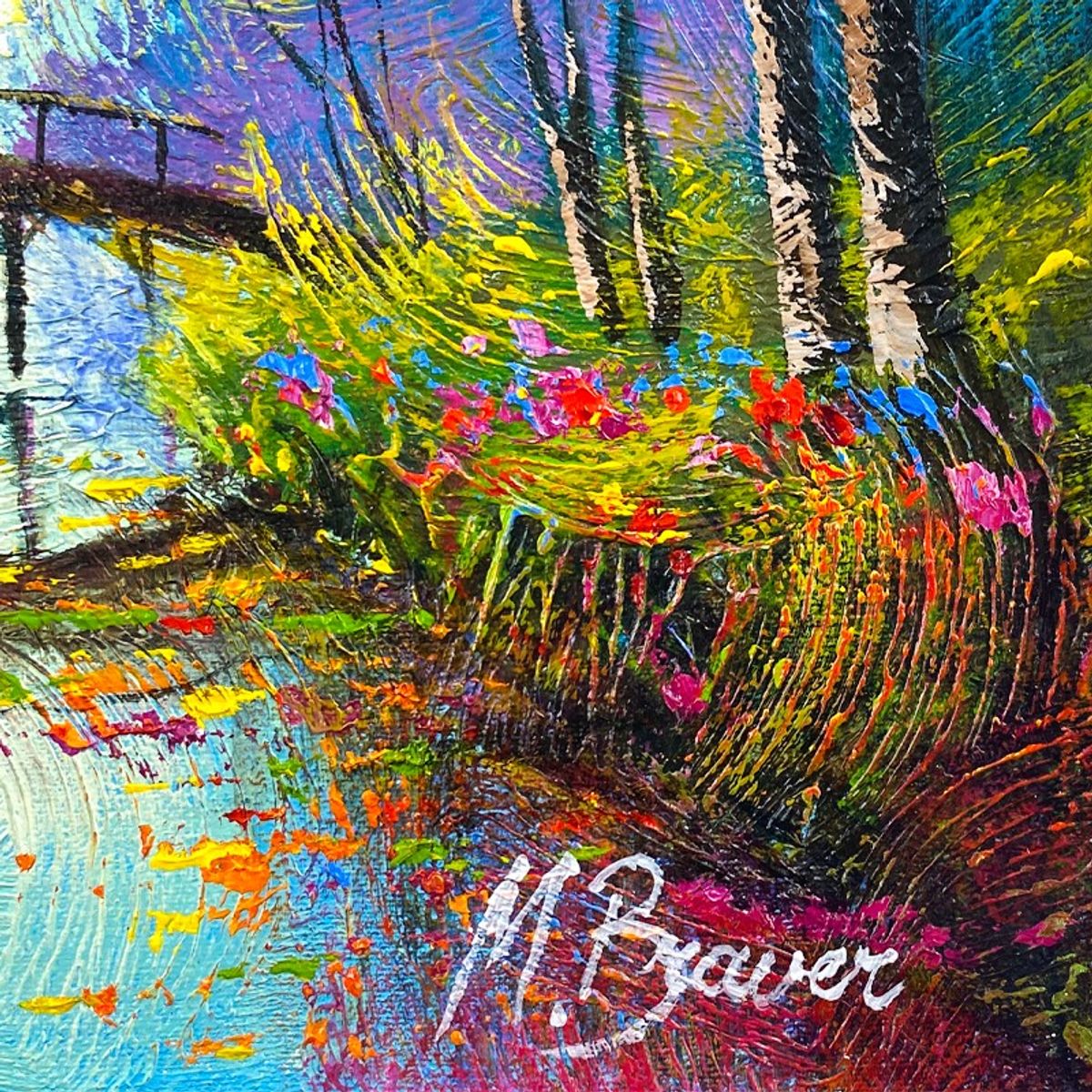 Mark Braver, Original Acrylic Painting on Canvas, Hand Signed with Letter of Authenticity.