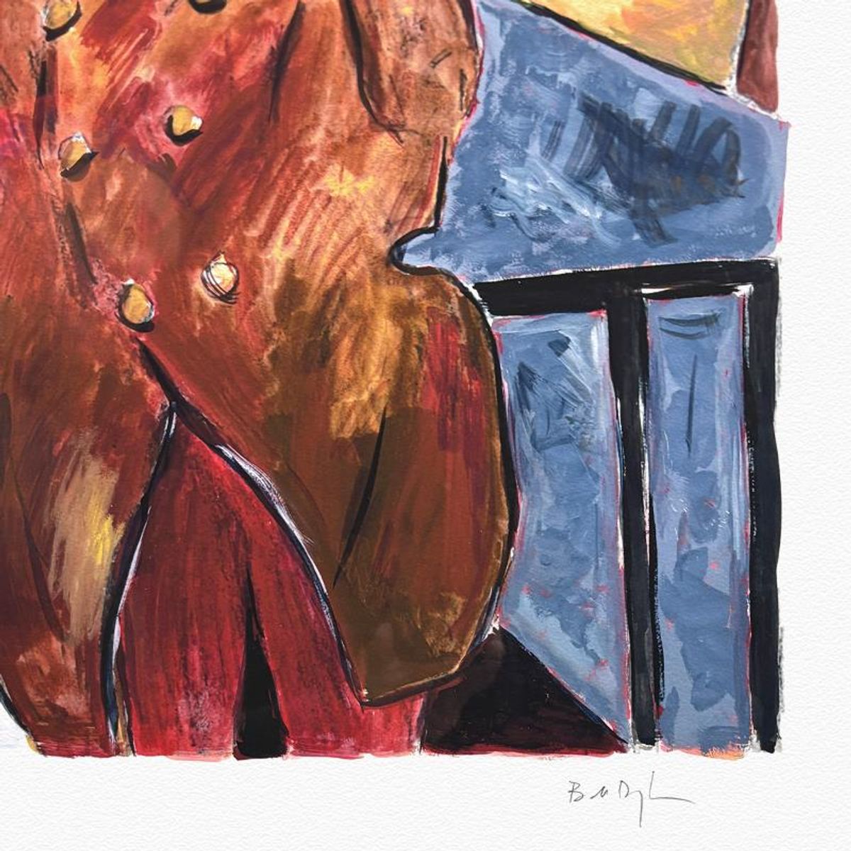 Bob Dylan, "Man on Bridge (2012)" Framed Limited Edition, PP Numbered 1/2 and Hand Signed with Letter of Authenticity.