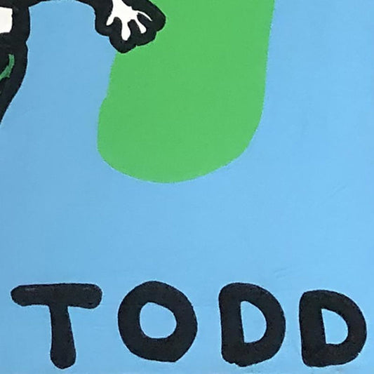 Todd Goldman, "Goodbye Kitty" Hand Signed Original Painting on Gallery Wrapped Canvas with Letter of Authenticity.