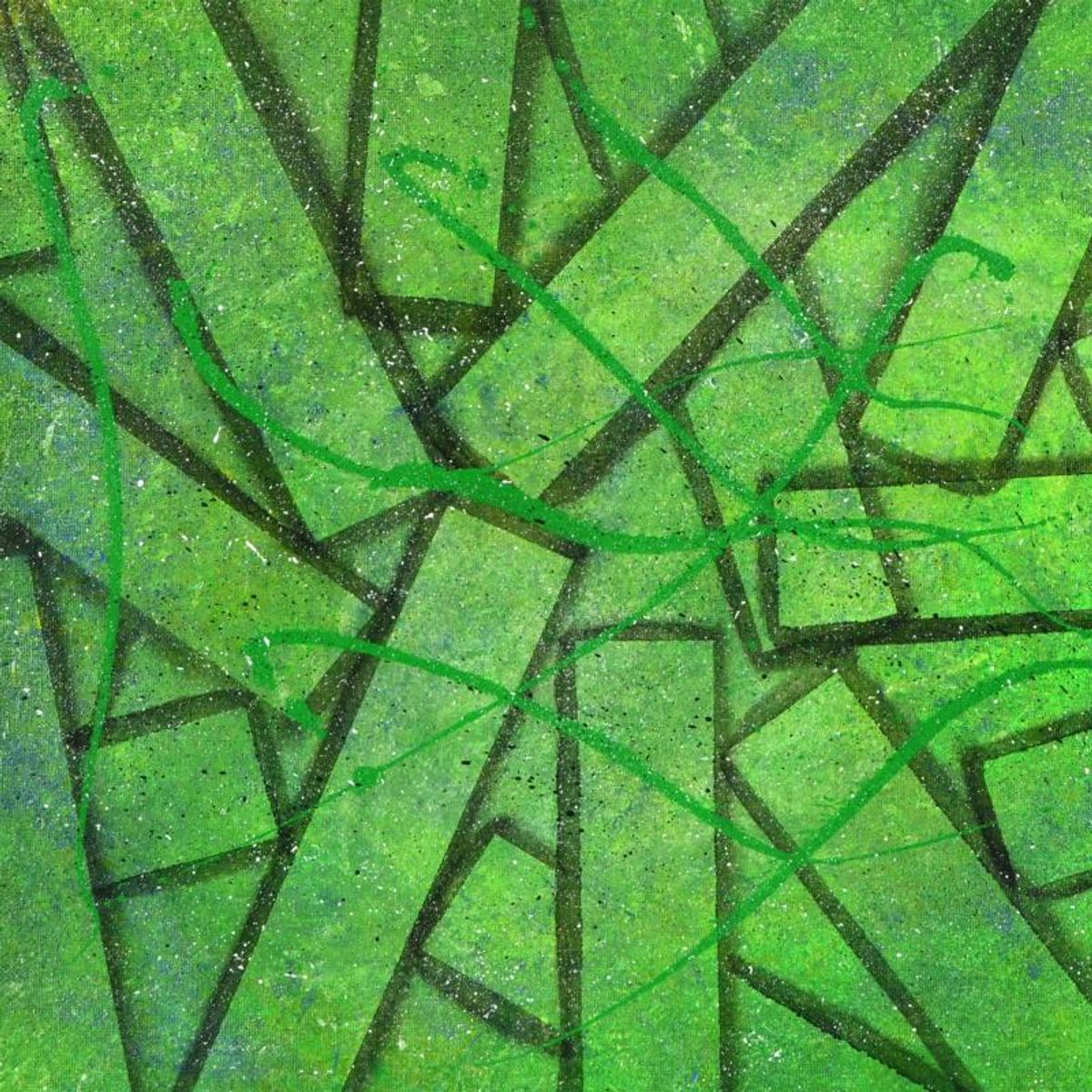 George Marlowe (d. 2026), "Barricade" Hand Signed Original Acrylic Painting on Canvas with Certificate of Authenticity.