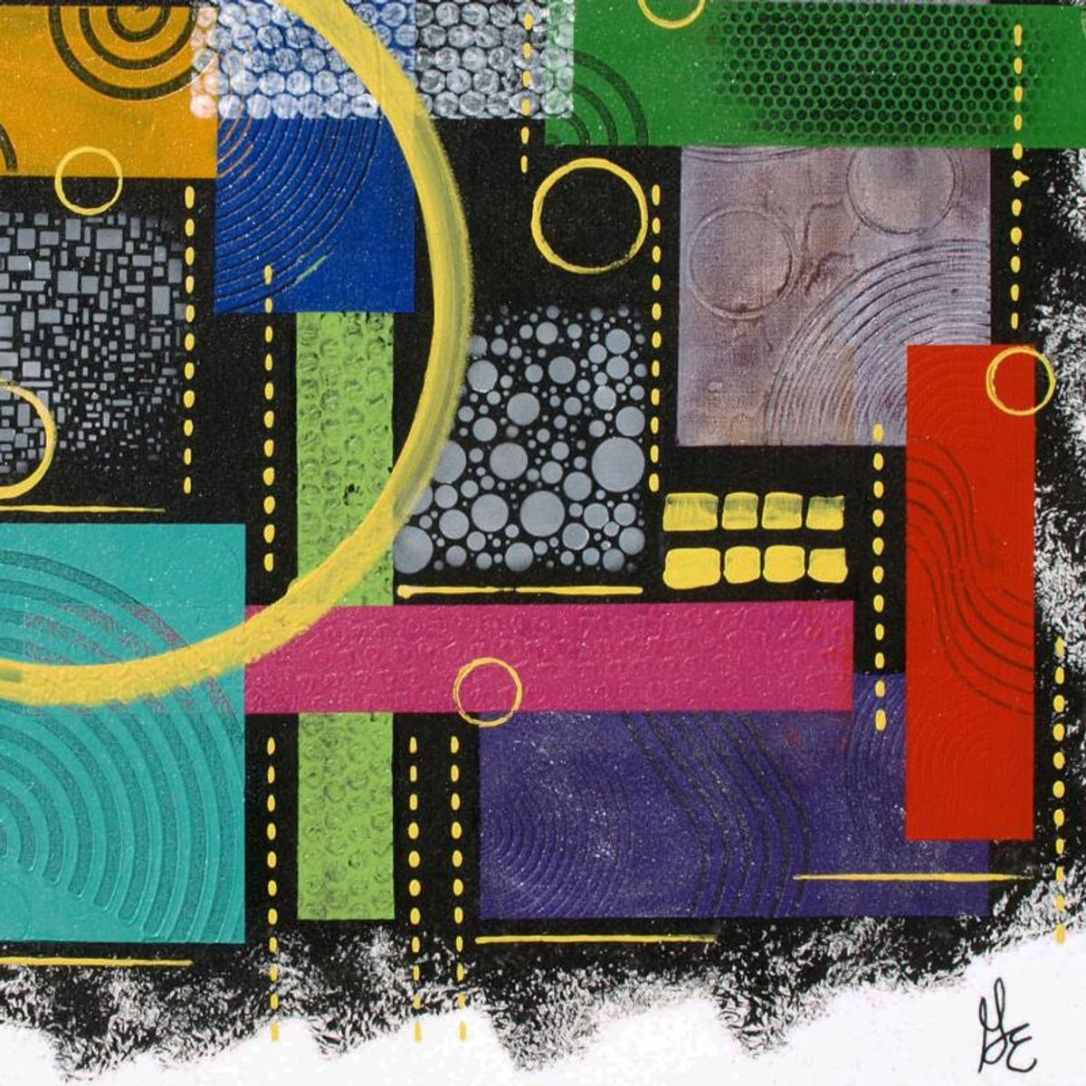 George Marlowe (d. 2026), "Spontaneous" Hand Signed Original Acrylic Painting on Canvas with Letter of Authenticity.
