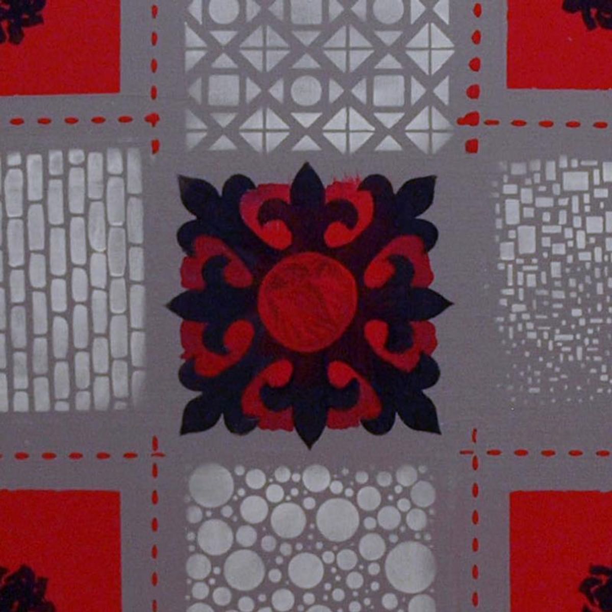 George Marlowe (d. 2026), "Symmetrical" Hand Signed Original Acrylic Painting on Canvas with Letter of Authenticity.