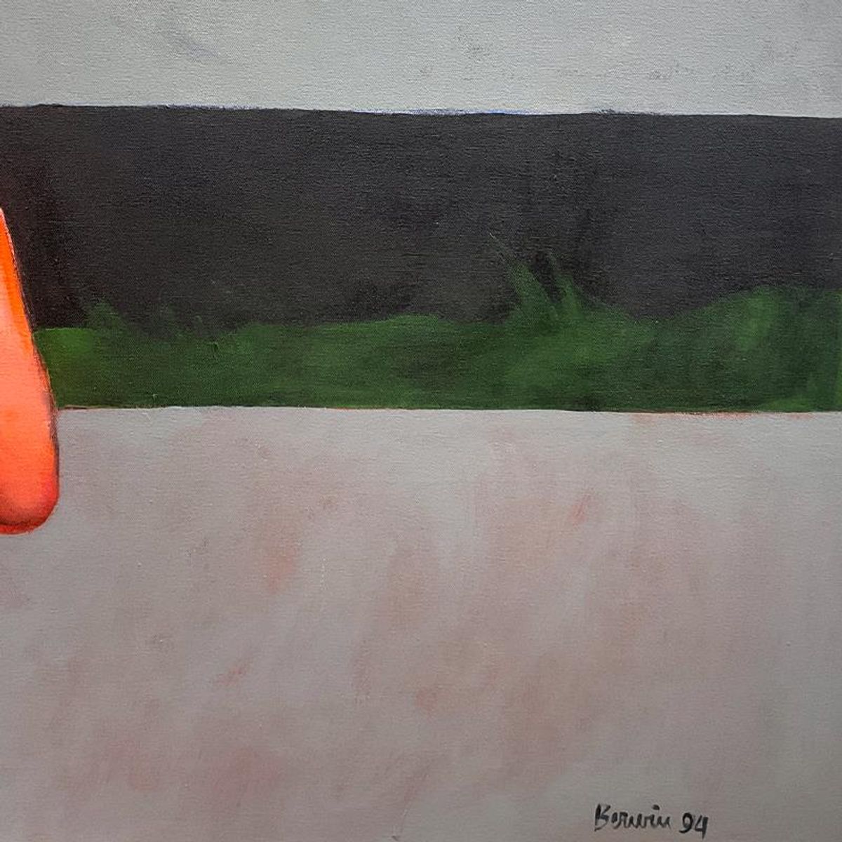 Milton Berwin (1925-2023), Original Painting on Canvas (60" x 48"), Dated 1994 and Hand Signed with Letter of Authenticity.