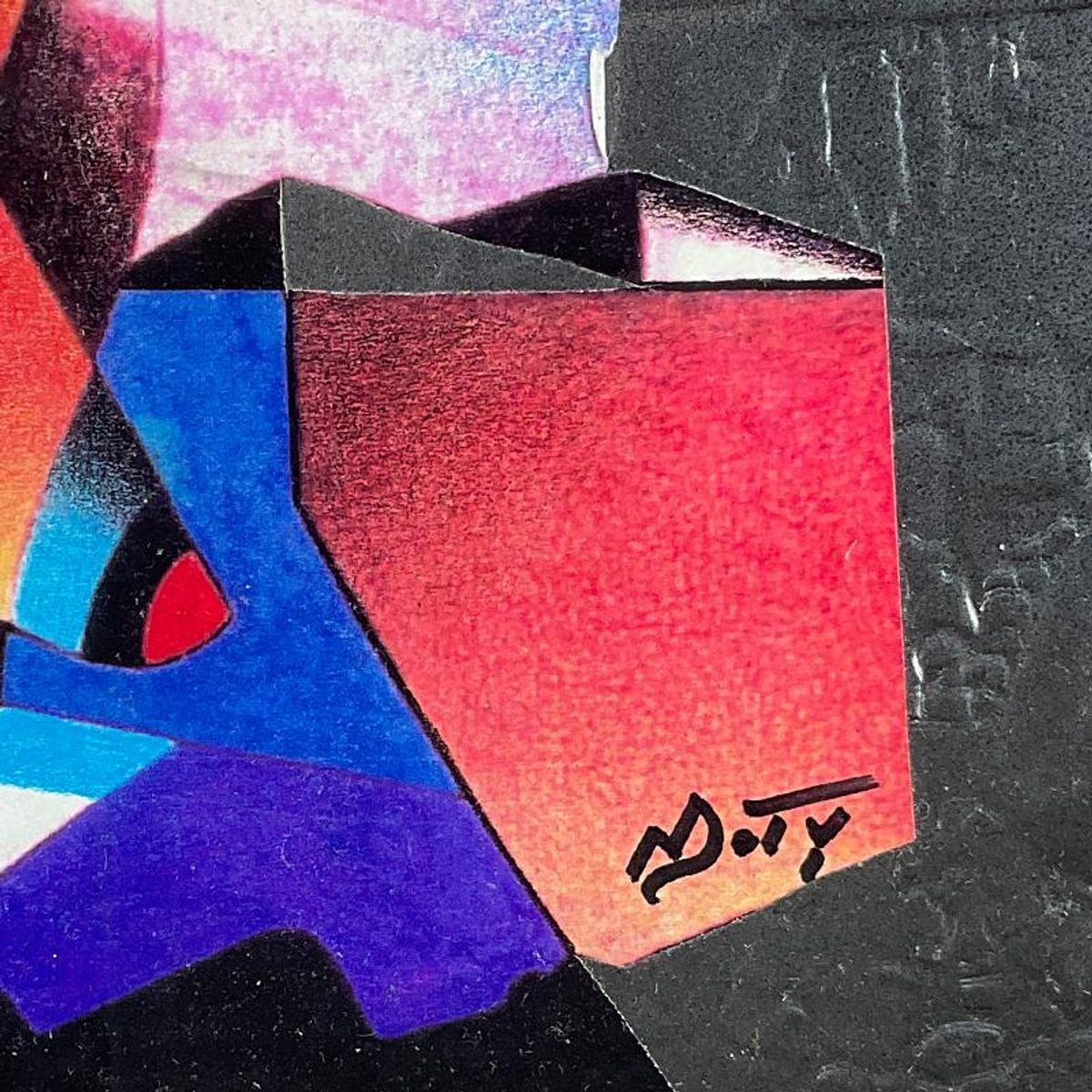 Neal Doty (1941-2016), Framed One-of-a-Kind Mixed Media on Foil, Hand Signed with Letter of Authenticity.