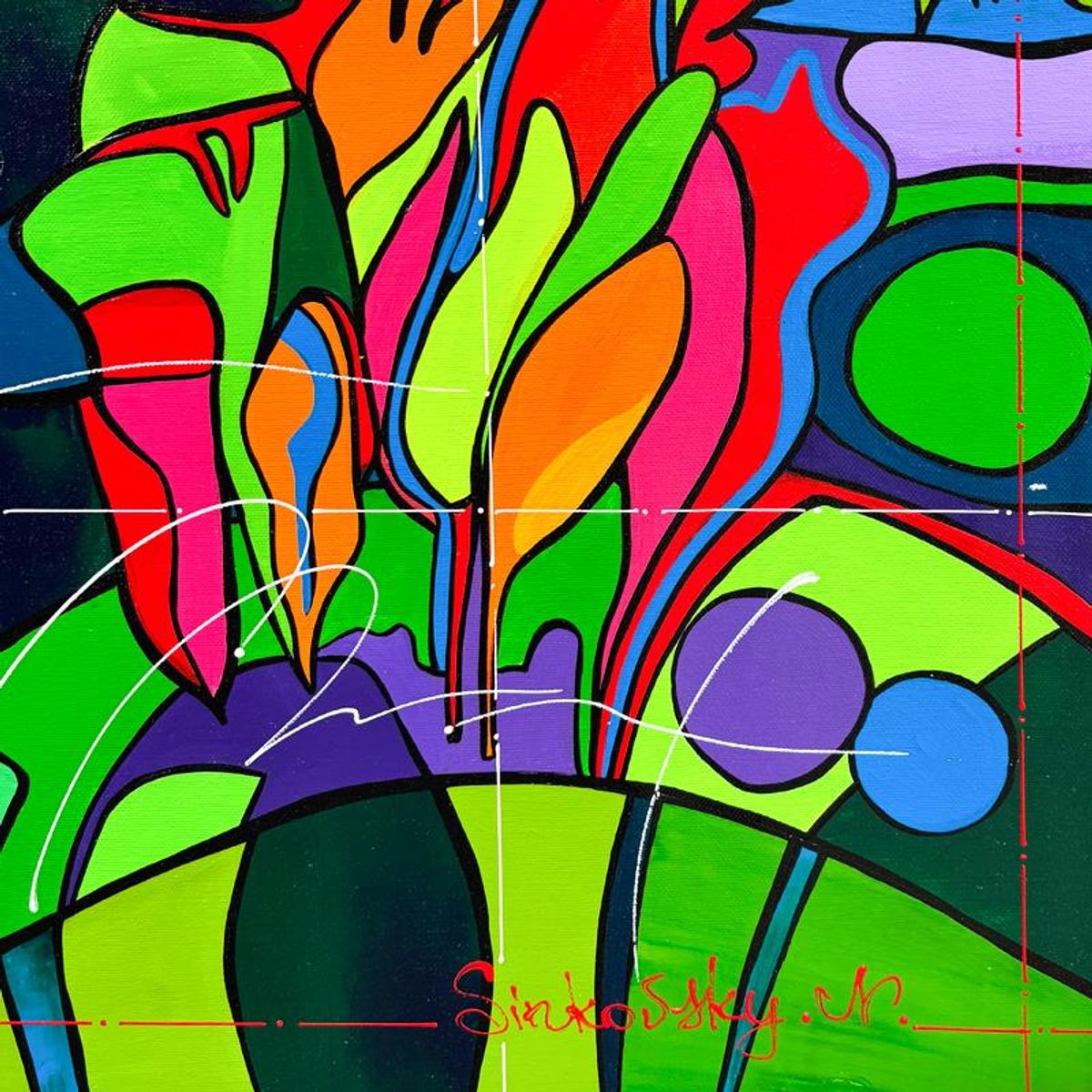 Natalia Sinkovsky, Original Acrylic Painting on Canvas, Hand Signed with Letter of Authenticity.