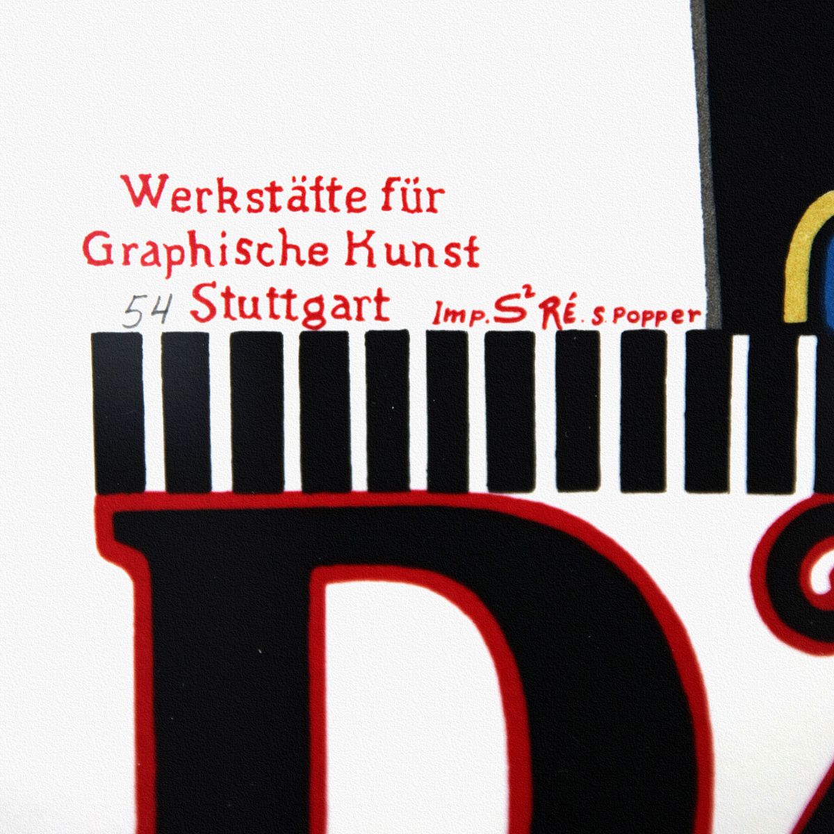 Lithograph Poster "Mercedes Benz Stuttgart"