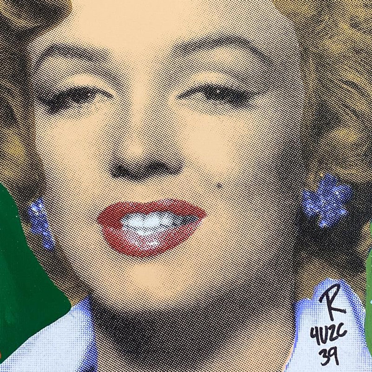 Ringo Daniel Funes, "Marilyn Classic" Framed One-of-a-Kind Mixed Media on Canvas, Hand Signed with Letter of Authenticity.