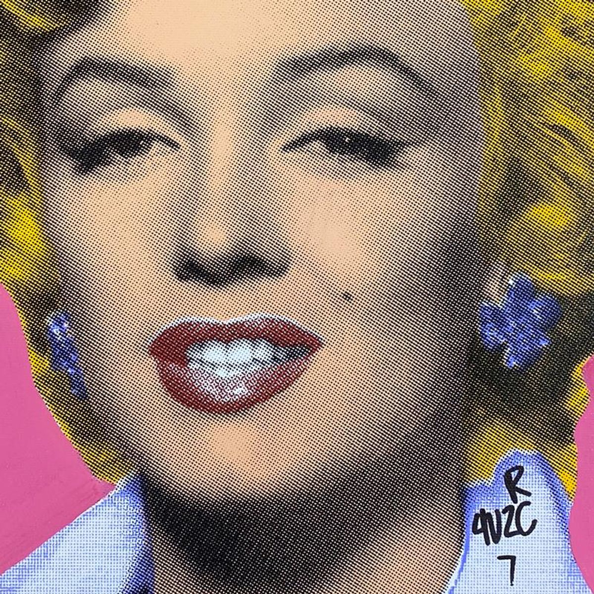 Ringo Daniel Funes, "Marilyn Classic" Framed One-of-a-Kind Mixed Media on Canvas, Hand Signed with Letter of Authenticity.