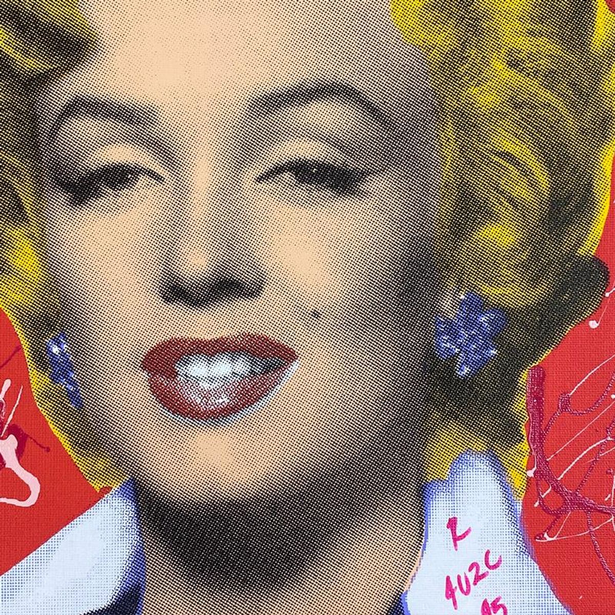 Ringo Daniel Funes, "Marilyn Classic" Framed One-of-a-Kind Mixed Media on Canvas, Hand Signed with Letter of Authenticity.