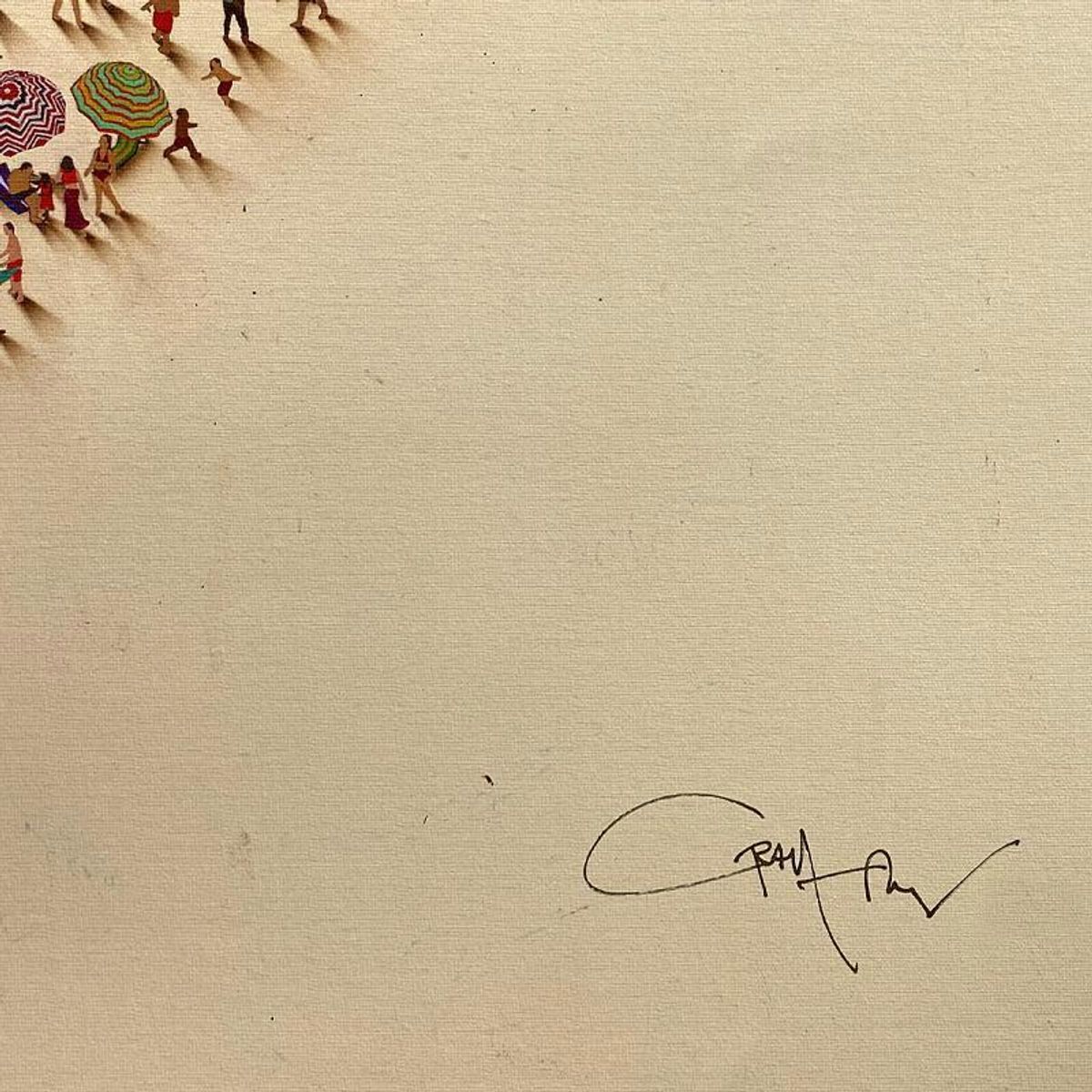 Craig Alan, "Populus: Surfin Sunday" Framed, Hand Signed Limited Edition Canvas with Letter of Authenticity.