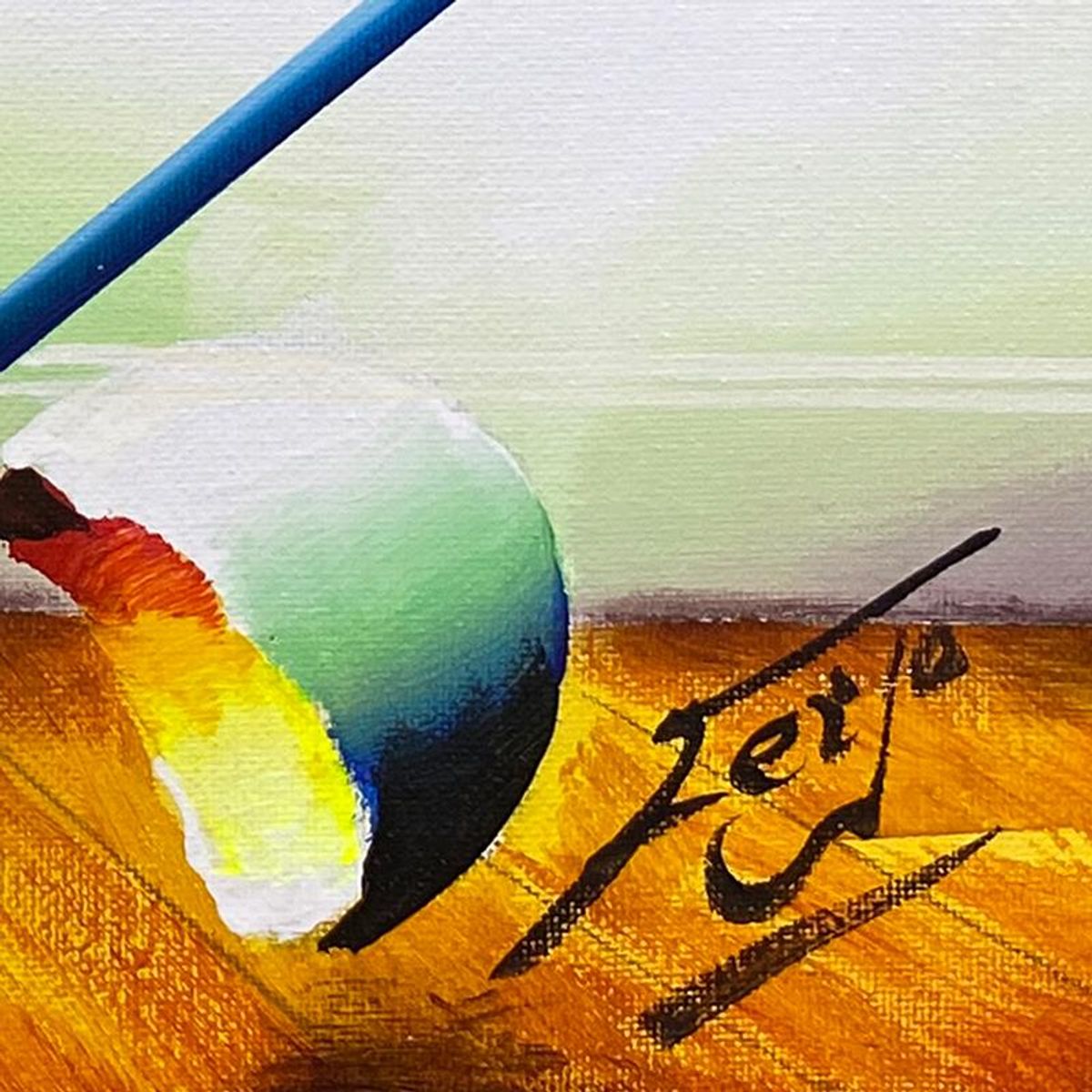 Ferjo, Framed Original Oil Painting on Canvas, Hand Signed with Letter of Authenticity