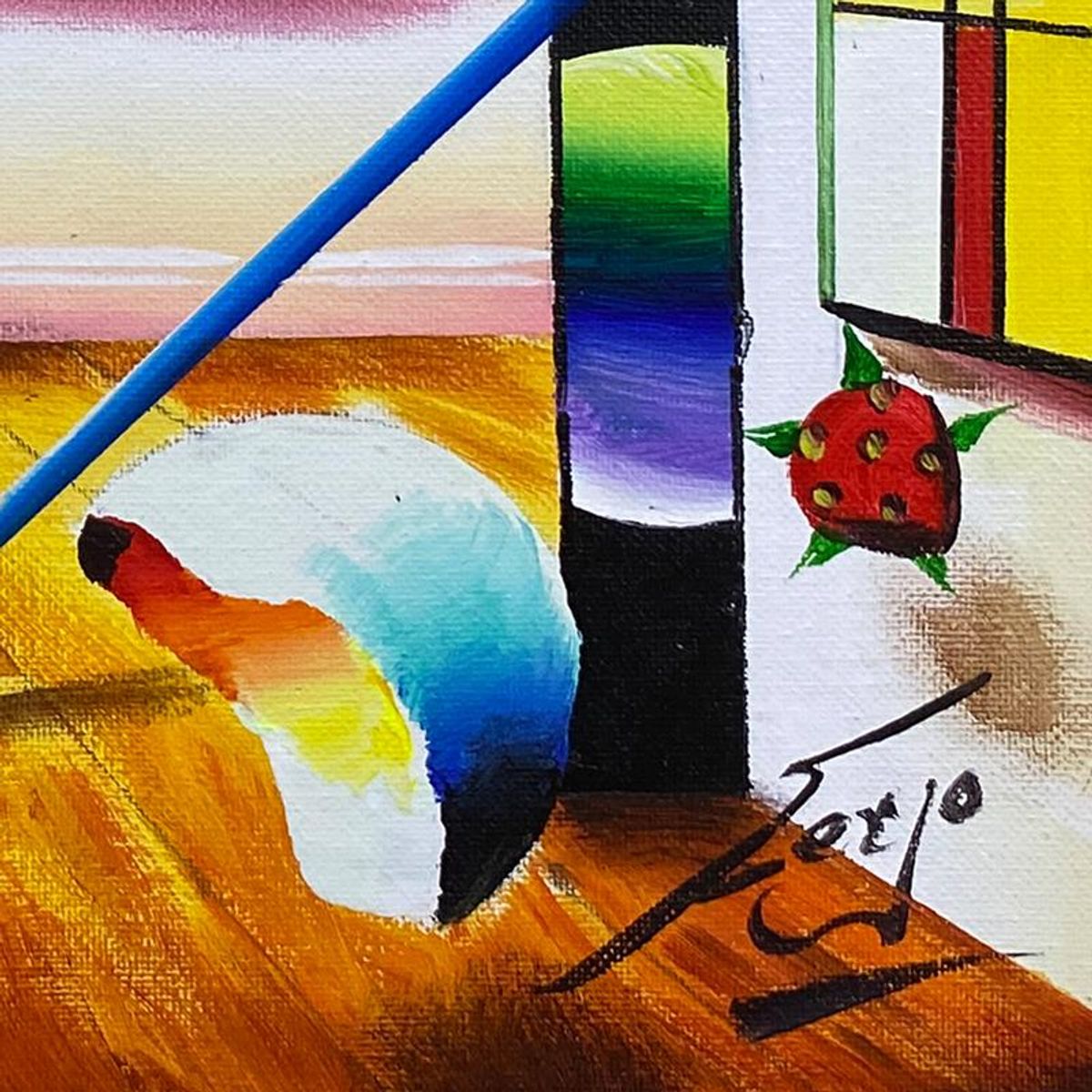 Ferjo, Framed Original Oil Painting on Canvas, Hand Signed with Letter of Authenticity