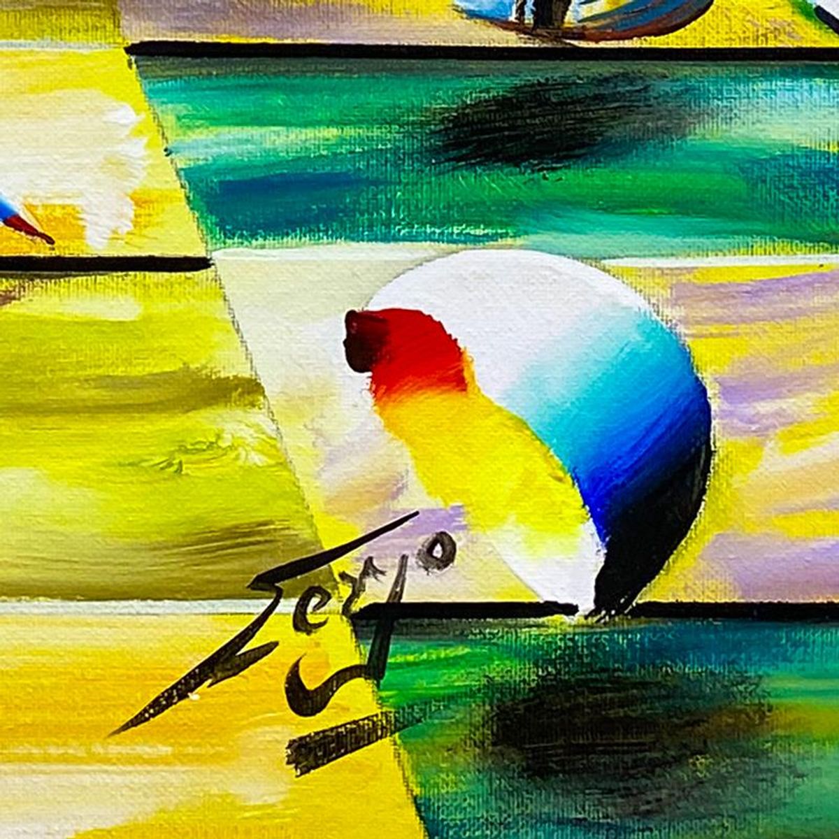 Ferjo, Original Acrylic Painting on Canvas, Hand Signed with Letter of Authenticity.