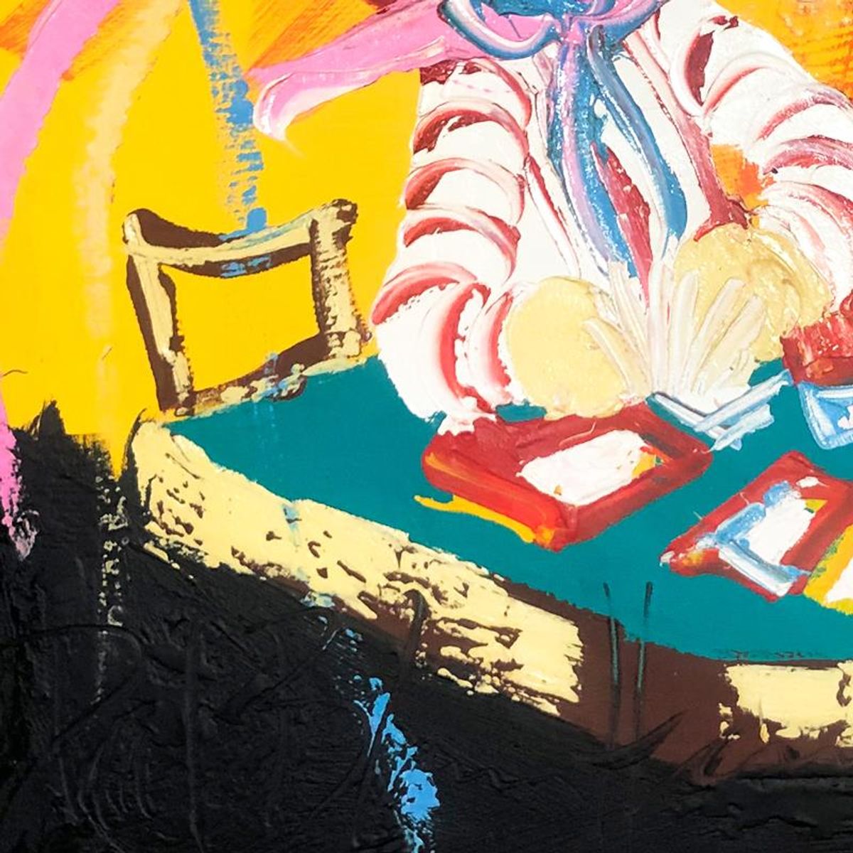 Paul Blaine Henrie (1932-1999), "Blackjack Beats 21" Hand Signed Original Painting on Canvas (30"x40") with Letter of Authenticity.