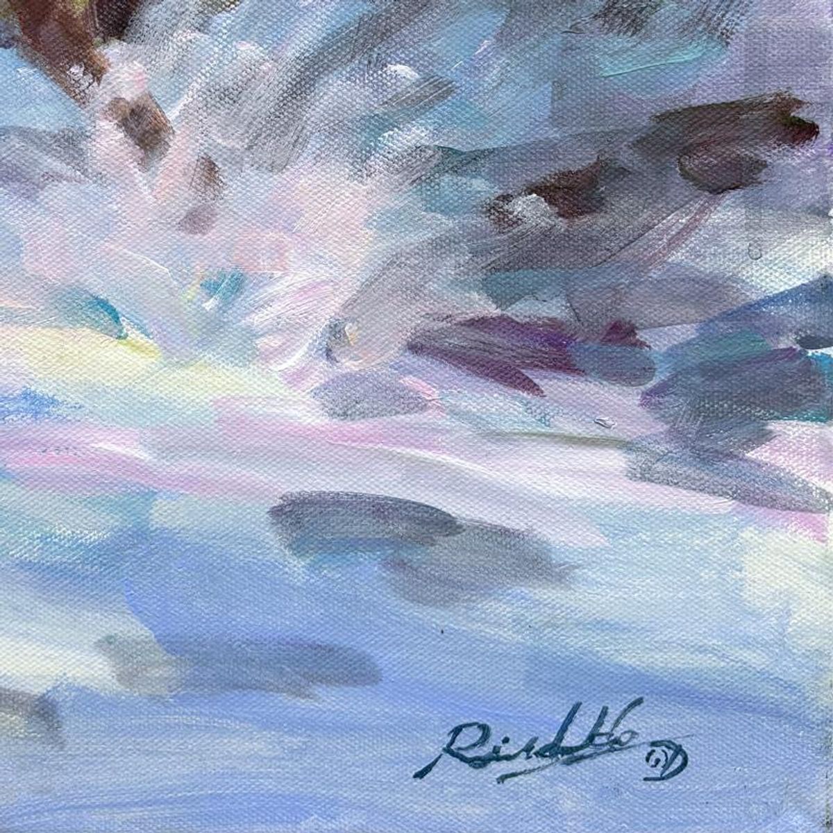 Richard Ho, "Three Yearlings" Original Acrylic Painting on Canvas, Hand Signed with Letter of Authenticity.