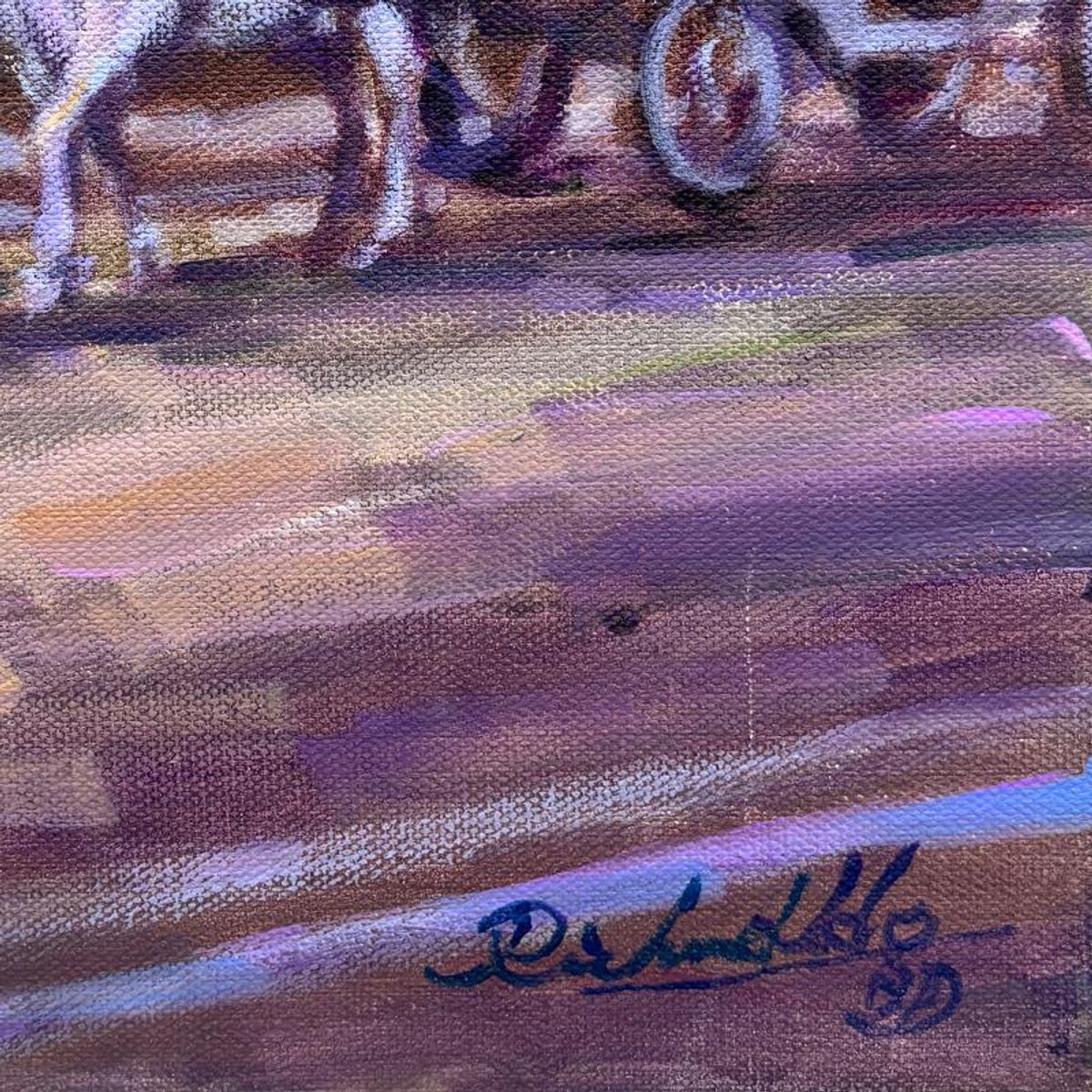 Richard Ho, "Summer in Central Park" Original Acrylic Painting on Canvas, Hand Signed with Letter of Authenticity.