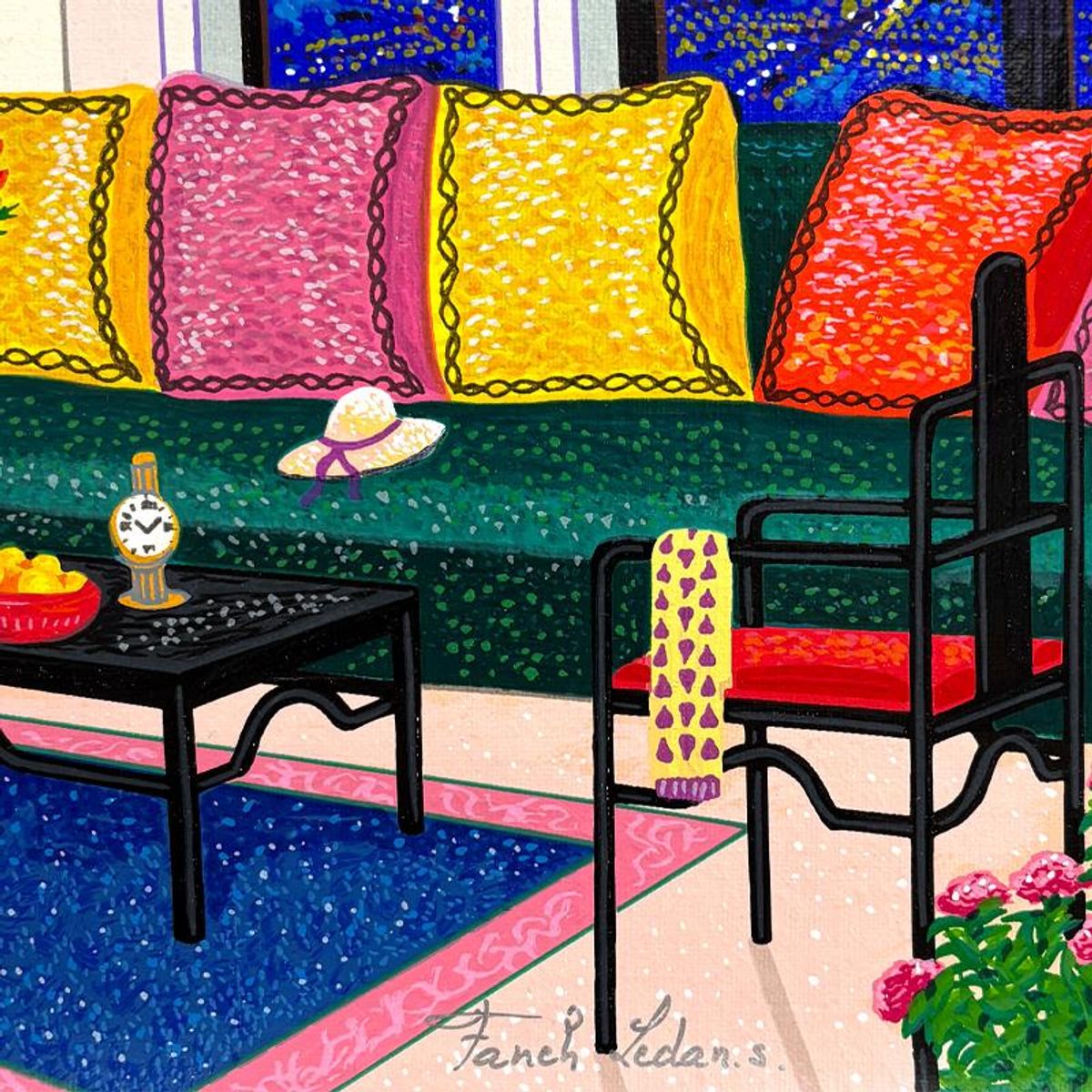Fanch Ledan, "A NY Night in LA" Limited Edition Serigraph on Canvas, AP Numbered and Hand Signed with Certificate of Authenticity.
