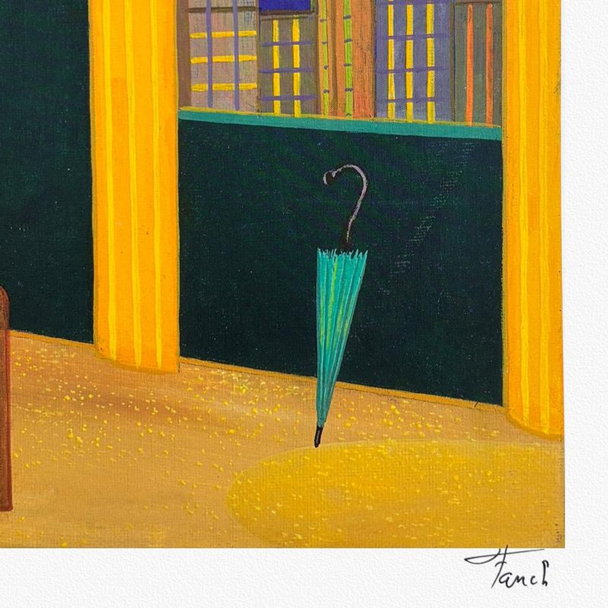 Fanch Ledan, "Interior with Abstract" Limited Edition Serigraph, AP Numbered and Hand Signed with Letter of Authenticity.