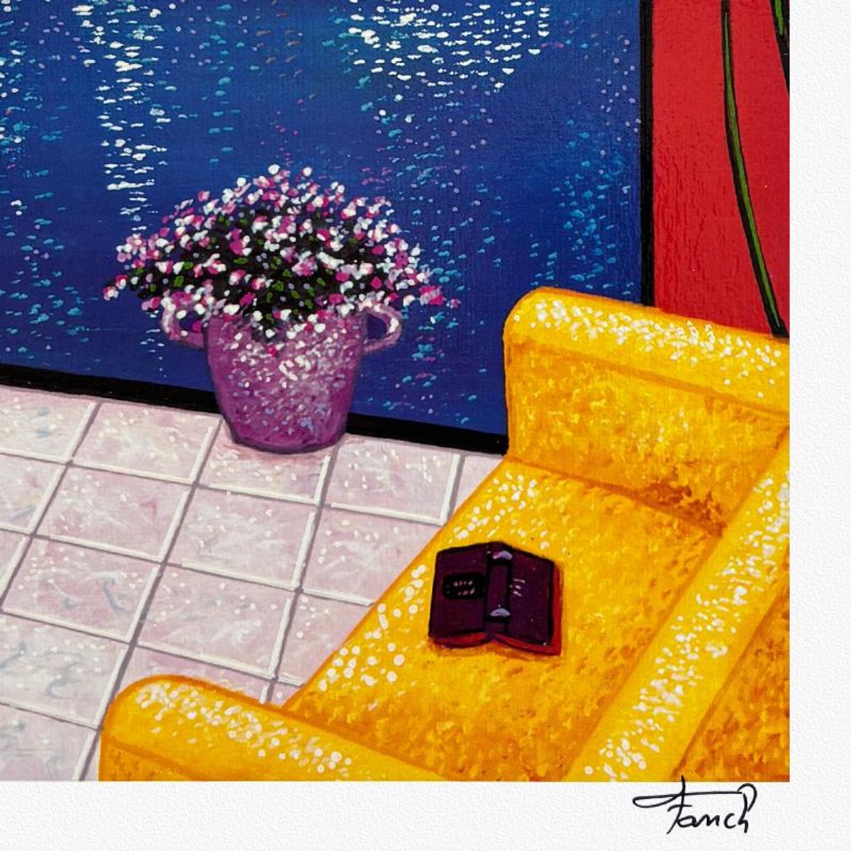 Fanch Ledan, "Living in Rouge" Limited Edition Serigraph, AP Numbered and Hand Signed with Letter of Authenticity.