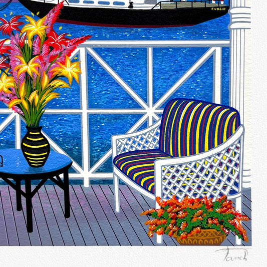 Fanch Ledan, "East Coast Atmosphere II" Limited Edition Serigraph, AP Numbered and Hand Signed with Letter of Authenticity.