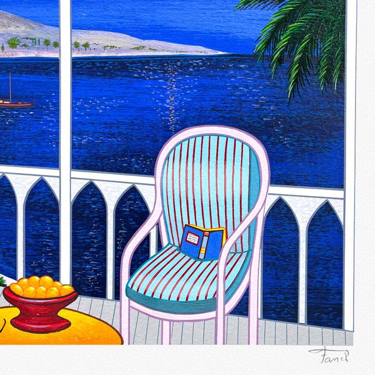 Fanch Ledan, "Summer Night in Acapulco" Limited Edition Serigraph, AP Numbered and Hand Signed with Letter of Authenticity.