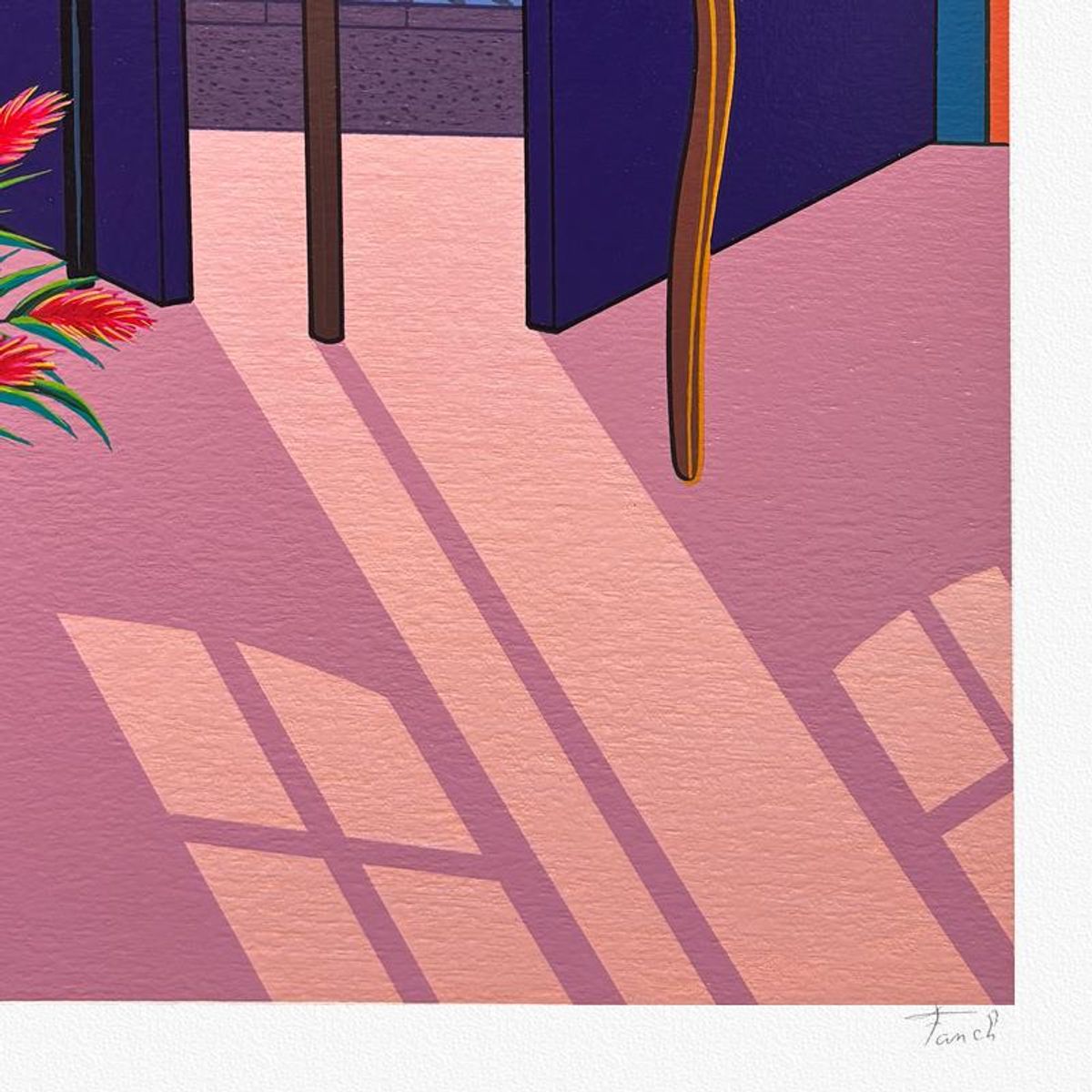 Fanch Ledan, "Pessac Village" Limited Edition Serigraph, AP Numbered and Hand Signed with Letter of Authenticity.