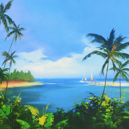 H. Leung, "Enter to Paradise" Limited Edition on Canvas, Numbered and Hand Signed with Letter of Authenticity.