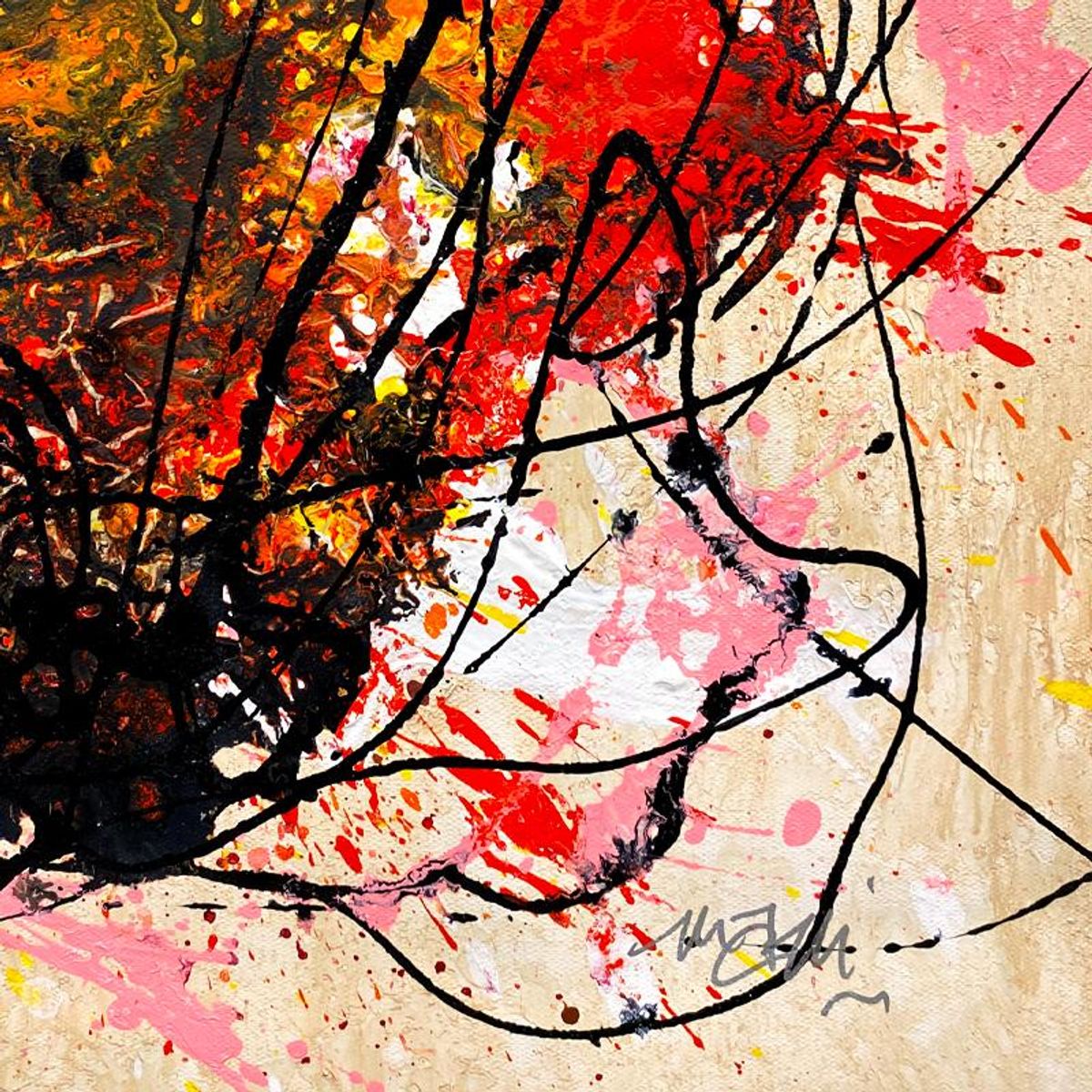 Mani, Original Acrylic Painting on Canvas, Hand Signed with Letter of Authenticity.