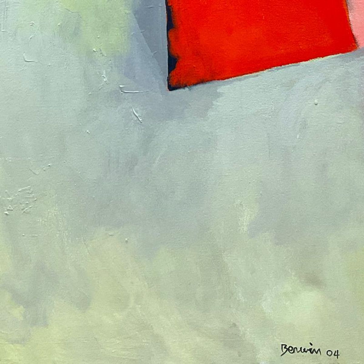 Milton Berwin (1925-2023), Original Painting on Canvas (64" x 50"), Dated 1999 and Hand Signed with Letter of Authenticity.