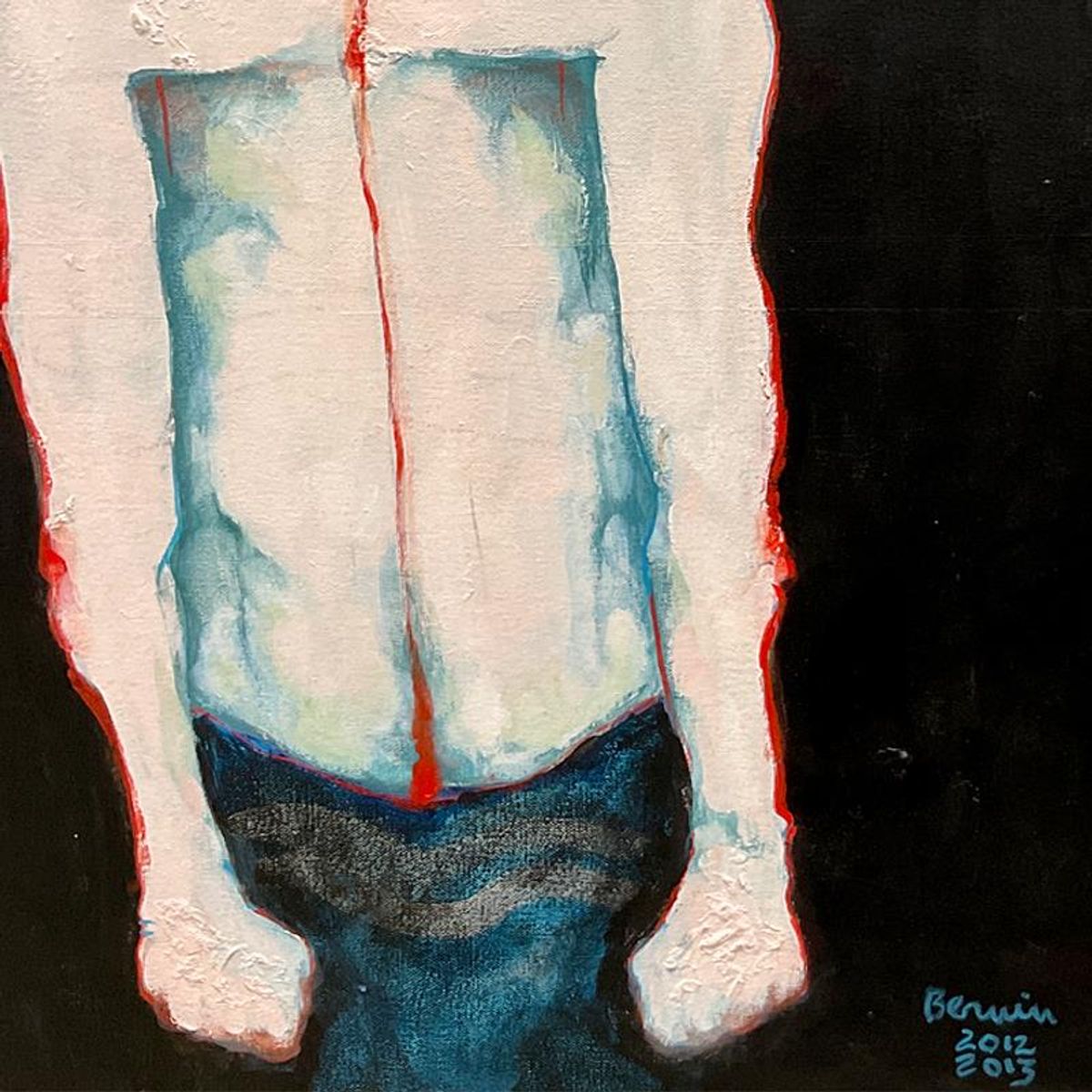 Milton Berwin (1925-2023), Original Painting on Canvas (52" x 66"), Hand Signed with Letter of Authenticity.